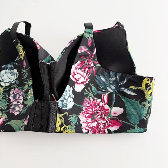 [Cacique] Floral Back Smoother Lightly Lined Full Coverage Underwire Bra Sz 44C - Picture 4 of 9